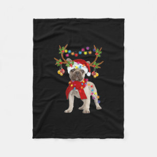 French Bulldog Gorgeous Rentier Weihnachtsbaum Fleecedecke