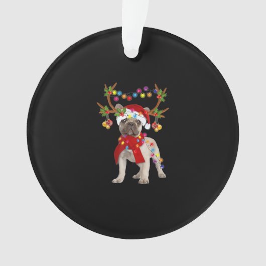 French Bulldog Gorgeous Rentier Weihnachtsbaum Ornament (Vorderseite)
