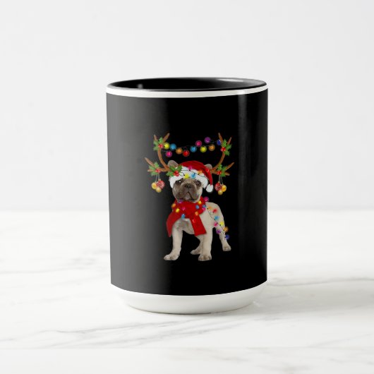 French Bulldog Gorgeous Rentier Weihnachtsbaum Tasse (Zentrum)