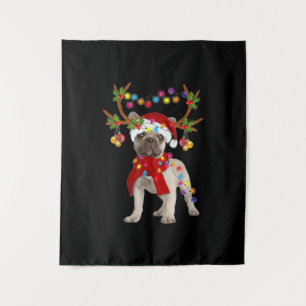 French Bulldog Gorgeous Rentier Weihnachtsbaum Wandteppich