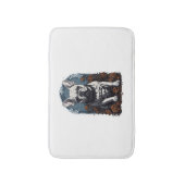 French Bulldog Gothic Floral Badematte (Vorderseite Vertikal)