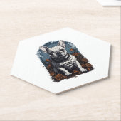 French Bulldog Gothic Floral Untersetzer (angewinkelt)