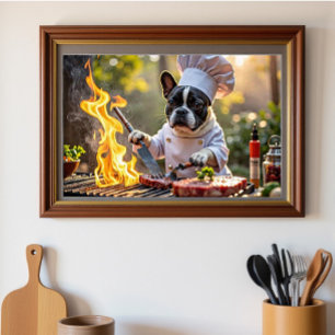 French Bulldog Grill Koch Fiery Poster