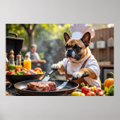 French Bulldog Grill Koch Poster (Vorne)
