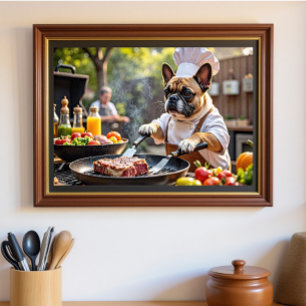 French Bulldog Grill Koch Poster