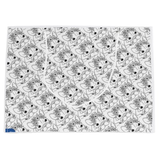 French Bulldog Große Geschenktasche Große Geschenktüte (Vorderseite)