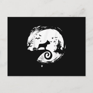 French Bulldog Halloween Costume Moon Gift Feiertagspostkarte