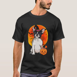 French Bulldog Halloween Kürbislaterne Pumpkin T-Shirt