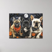 French Bulldog Halloween Spooky Leinwanddruck (Vorderseite)