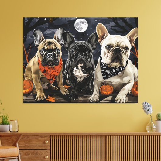 French Bulldog Halloween Spooky Leinwanddruck (Insitu (Wohnzimmer))