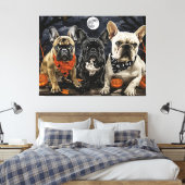 French Bulldog Halloween Spooky Leinwanddruck (Insitu (Schlafzimmer))