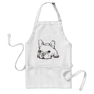 French Bulldog Handwritten Illustration apron Schürze