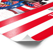 French Bulldog Happy 4th July America Patriotic Fotodruck (Ecke)