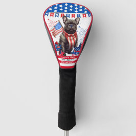 French Bulldog Happy 4th July America Patriotic Golf Headcover