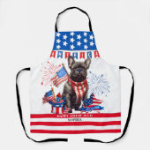 French Bulldog Happy 4th July America Patriotic Schürze (Vorderseite)