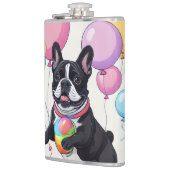 French Bulldog Happy Day Französische Bulldogge Flachmann (Links)