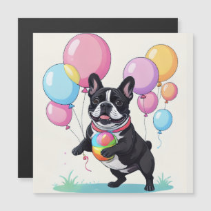 French Bulldog Happy Day Französische Bulldogge  Magnetkarte