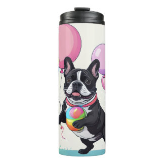 French Bulldog Happy Day Französische Bulldogge Thermosbecher