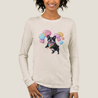 French Bulldog Happy Day Französische Bulldogge Tri-Blend Shirt