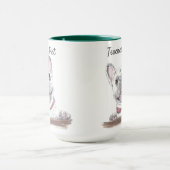 French Bulldog Happy Dog Zeichne Personalisiert Tasse (Zentrum)