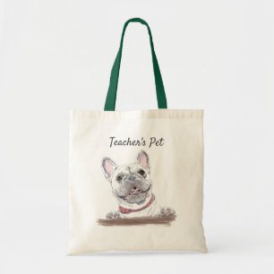 French Bulldog Happy Dog Zeichne Personalisiert Tragetasche