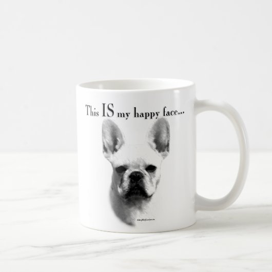 French Bulldog Happy Face Kaffeetasse (Rechts)