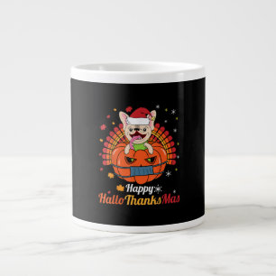 French Bulldog Happy HalloDankeMas 2020 Niedlicher Jumbo-Tasse