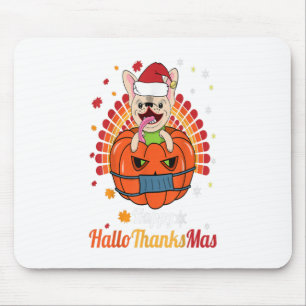 French Bulldog Happy HalloDankeMas Niedlicher Hund Mousepad