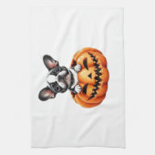 French Bulldog Happy Halloween pumpkin Classic T-S Geschirrtuch (Vertikal)