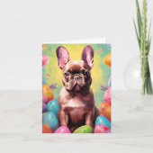 French Bulldog Happy Oaster Karte (Vorderseite)