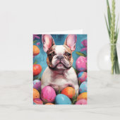 French Bulldog Happy Oaster Karte (Vorderseite)