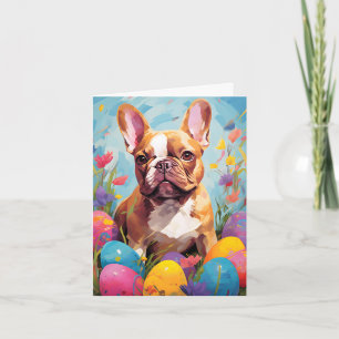 French Bulldog Happy Oaster Karte