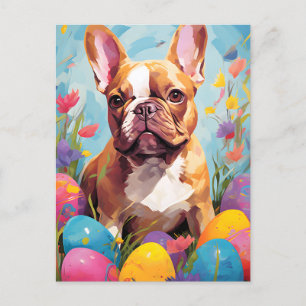 French Bulldog Happy Oaster Postkarte