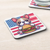 French Bulldog Hard Plastic Untersetzer (Linke Seite)