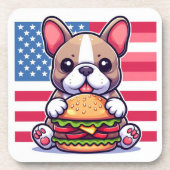 French Bulldog Hard Plastic Untersetzer (Vorderseite)
