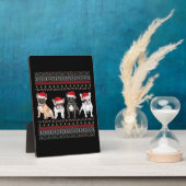 French Bulldog hässlicher Weihnachtspullover Essen Fotoplatte (Seite)