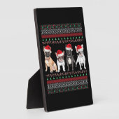 French Bulldog hässlicher Weihnachtspullover Essen Fotoplatte (Seite)