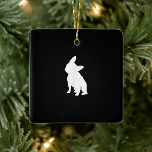 French Bulldog Head Tilt Apparel, Frenchie Head Keramikornament