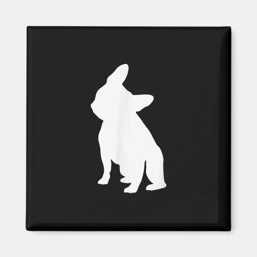 French Bulldog Head Tilt Apparel, Frenchie Head Magnet (Vorne)