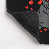 French Bulldog Heart Gles Valentine Day Frenchie D Mousepad (Ecke)