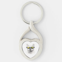 French Bulldog Heart Keychain Schlüsselanhänger