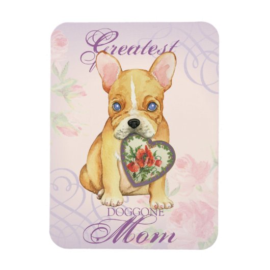 French Bulldog Heart Mama Magnet (Vertikal)