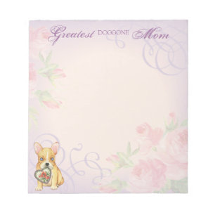 French Bulldog Heart Mama Notizblock