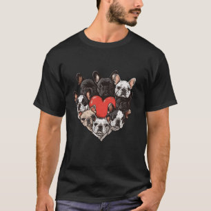French Bulldog Heart Valentine's Day 2024 Couple C T-Shirt