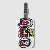 French bulldog hearts gepäckanhänger (Vorderseite Vertikal)