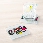 French bulldog hearts   glasuntersetzer (Schrägansicht)