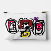 French bulldog hearts zubehörtasche (Rückseite)