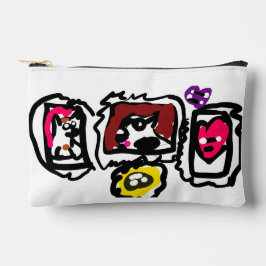 French bulldog hearts zubehörtasche