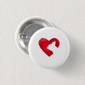 French Bulldog Herz Valentinstag Dog Lover Button (Vorne & Hinten)
