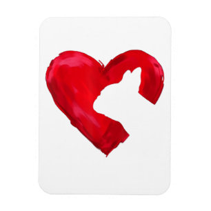 French Bulldog Herz Valentinstag Dog Lover Magnet